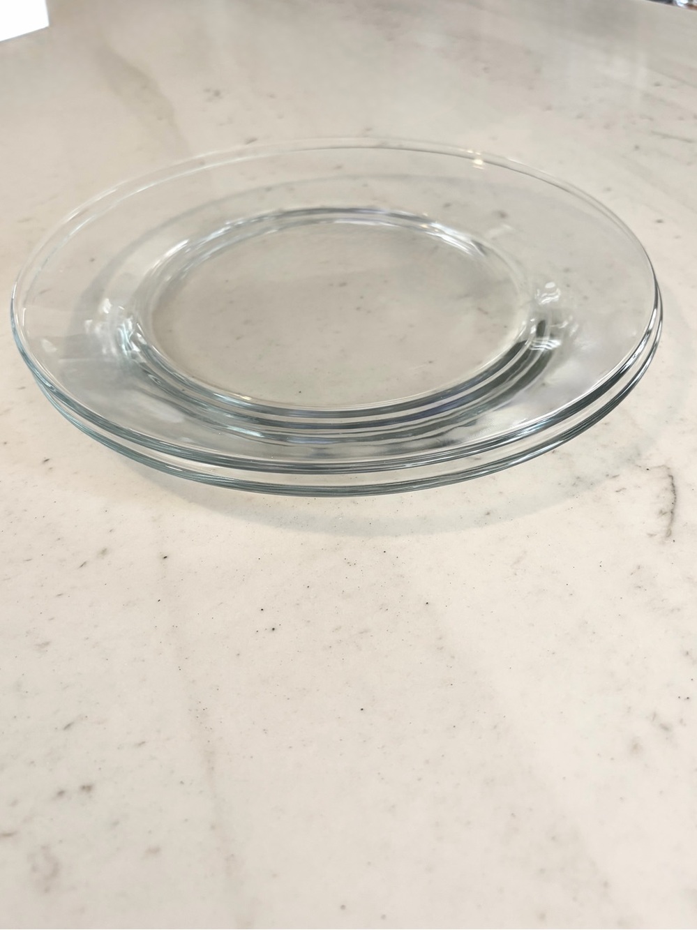 Clear Glass Dinner Plate - Classic Transparent Design